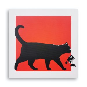 Cat vs Banksy Umbrella Rat